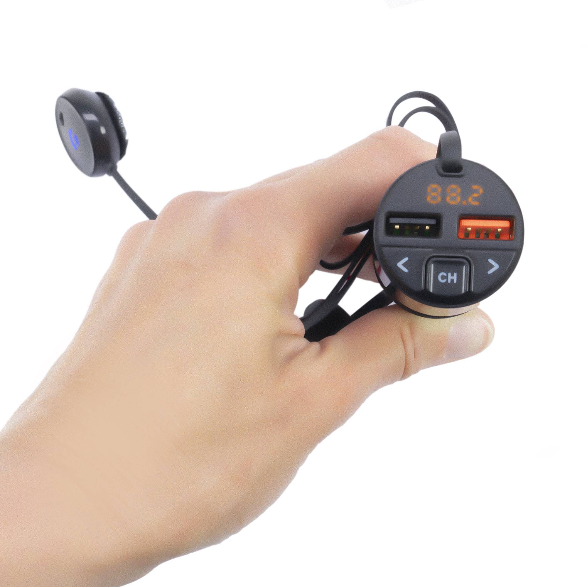 FM PNI Valentine V880-Modulator mit Mikrofon, Bluetooth 5.0, MP3-Player, FM-Sender, doppeltem-2