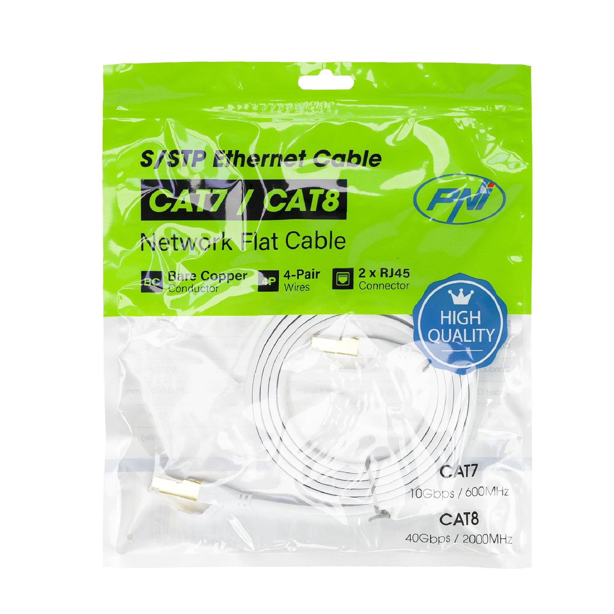 Symbolbild für PNI GB1200 Gigabit Wi-Fi Mesh-Systempaket und 1bc S/STP CAT8 Flachnetzwerkkabel PNI U8015W 1,5 m