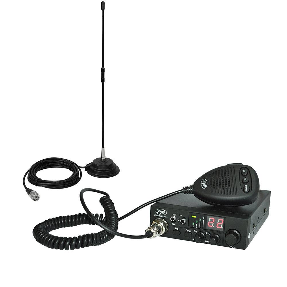 CB-Funkgerät-Set PNI Escort HP 8024 ASQ mit Extra 40 Antenne, 4 W, 12/24 V-0