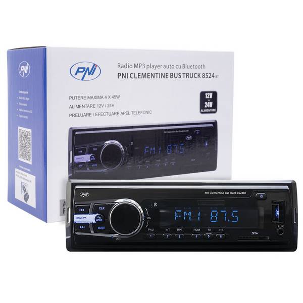 PNI Clementine Bus 8524BT 1 DIN MP3 Autoradio Bluetooth USB SD AUX RCA 12V 24V