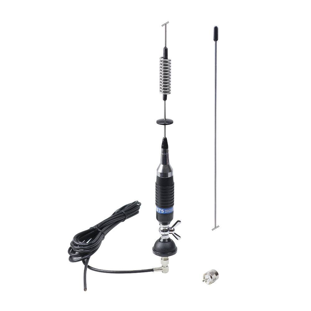 CB PNI ESCORT HP 6500 ASQ-Funkstationspaket, HF-Verstärkung, 4 W, 12 V + CB PNI S75-Antenne mit-1