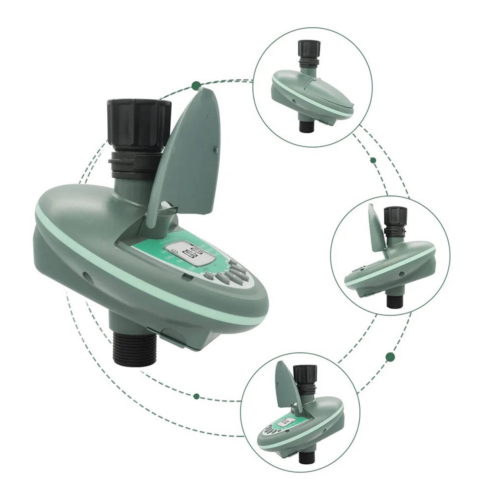 Symbolbild für Digitaler Bewässerungsprogrammierer PNI BX-6606, 0,8 MPa, mit Schutzhülle, grün