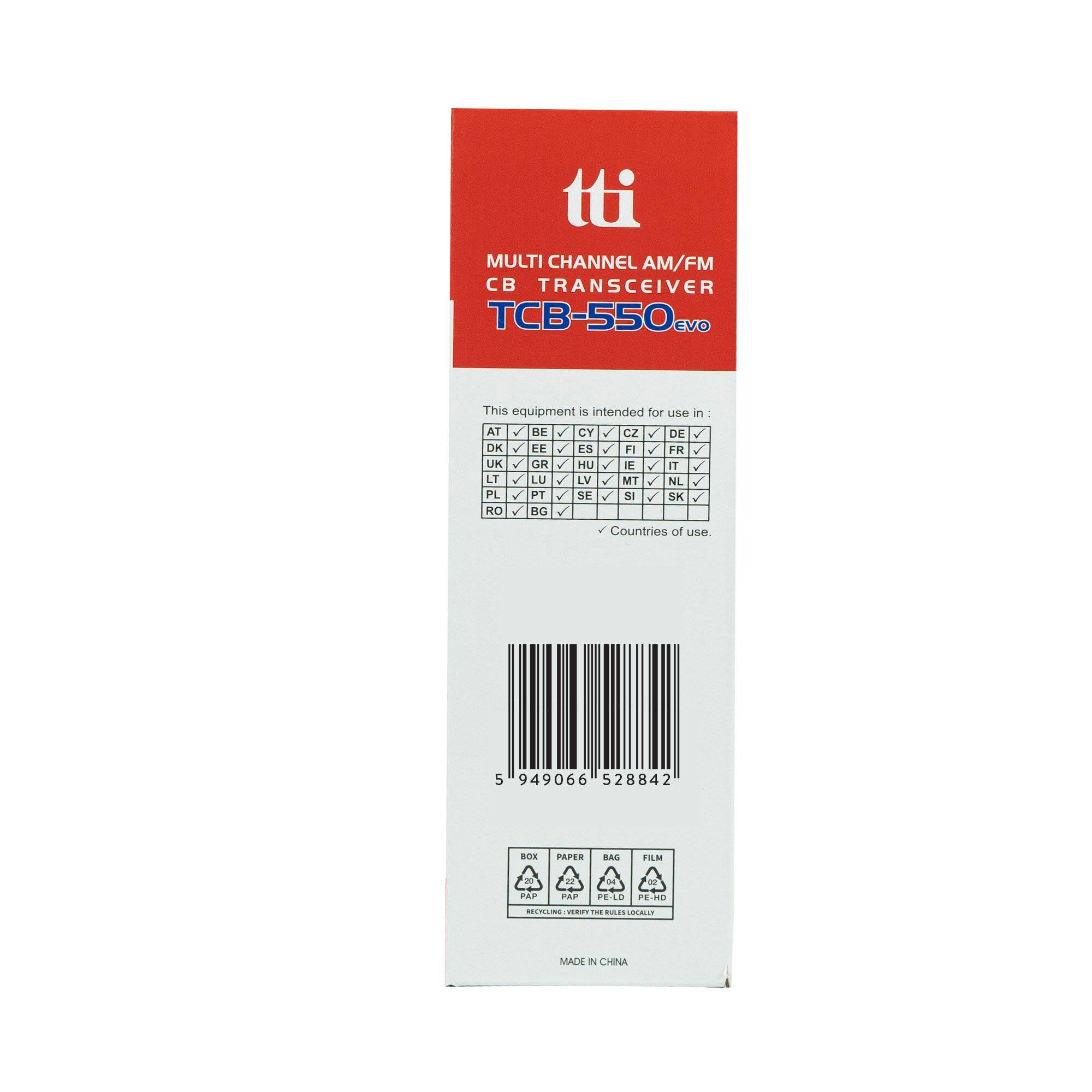 Symbolbild für CB-Radiosender-Kit TTi TCB-550 EVO, VOX, NB-Filter, 12-24 V mit PNI Extra 48-Antenne mit Magnet,