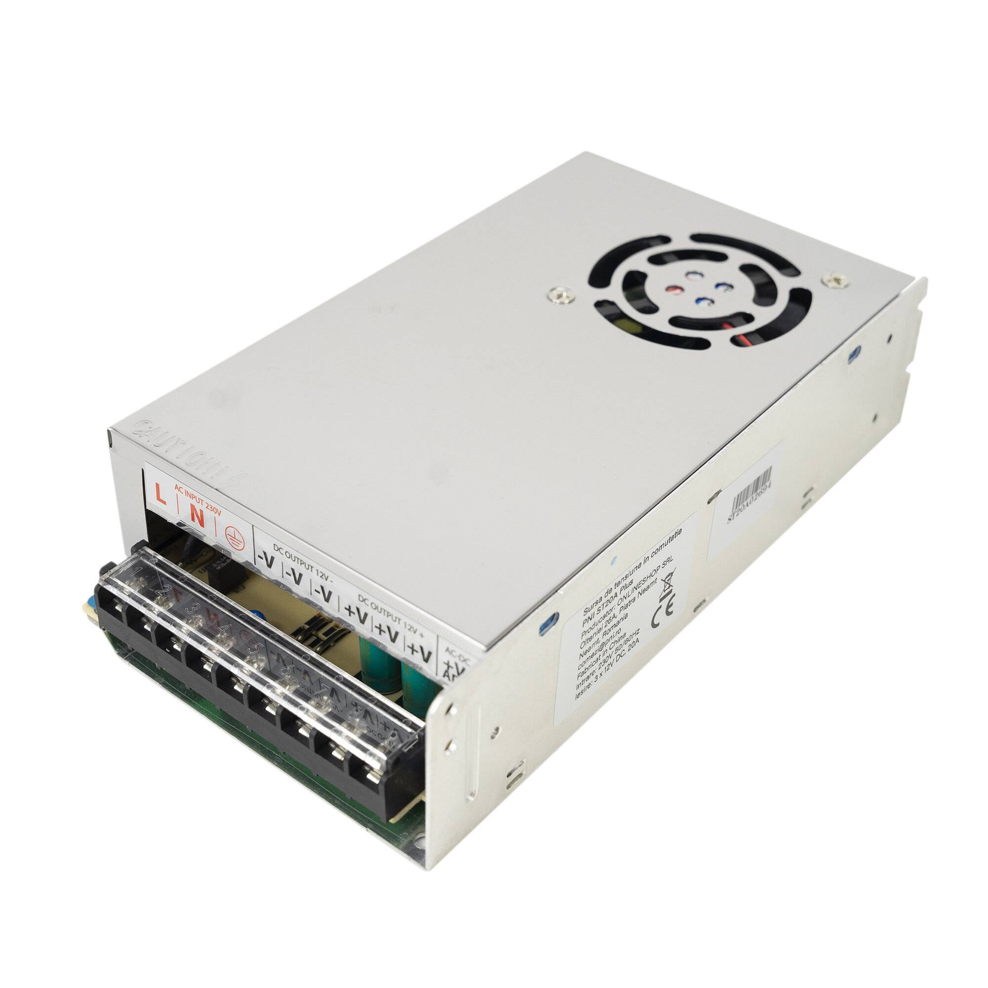 Schaltspannungsquelle PNI ST20A Plus 230V auf 12V 20A stabilisiert für Überwachungssysteme-2
