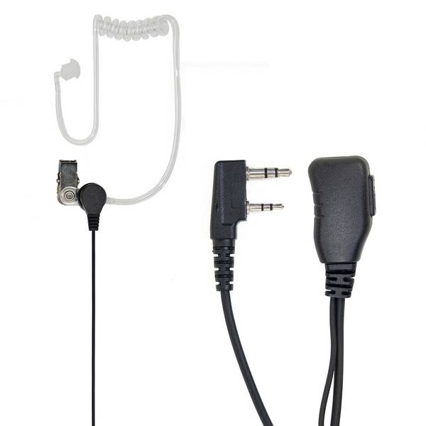PNI HS82L Headset mit Mikrofon und Akustikrohr mit 2-poligem PNI-K-Stecker, Kabellänge 160 cm,