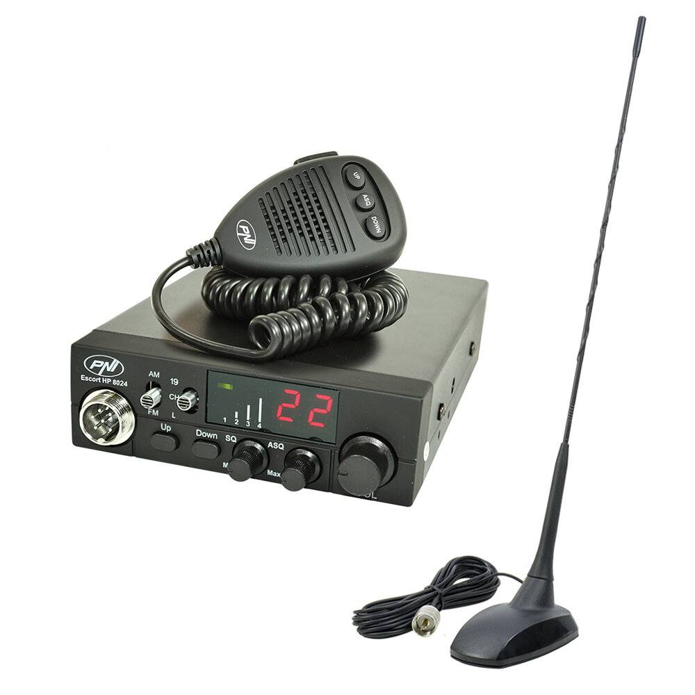 Symbolbild für CB PNI Escort HP 8024 Funkgerät-Set mit PNI Extra 48 Antenne, 12/24V, ASQ