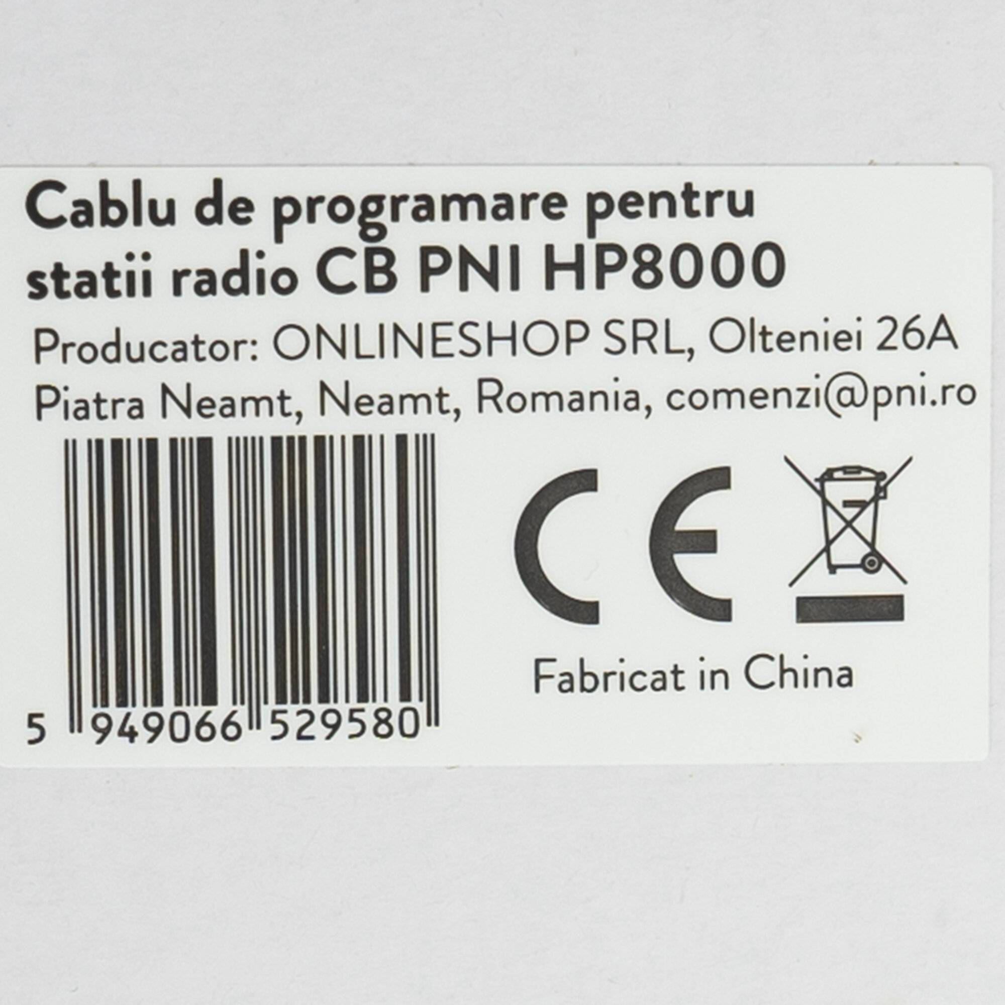 Programmierkabel für PNI Escort CB-Radiosender HP8000L, HP8001L, HP8024-2