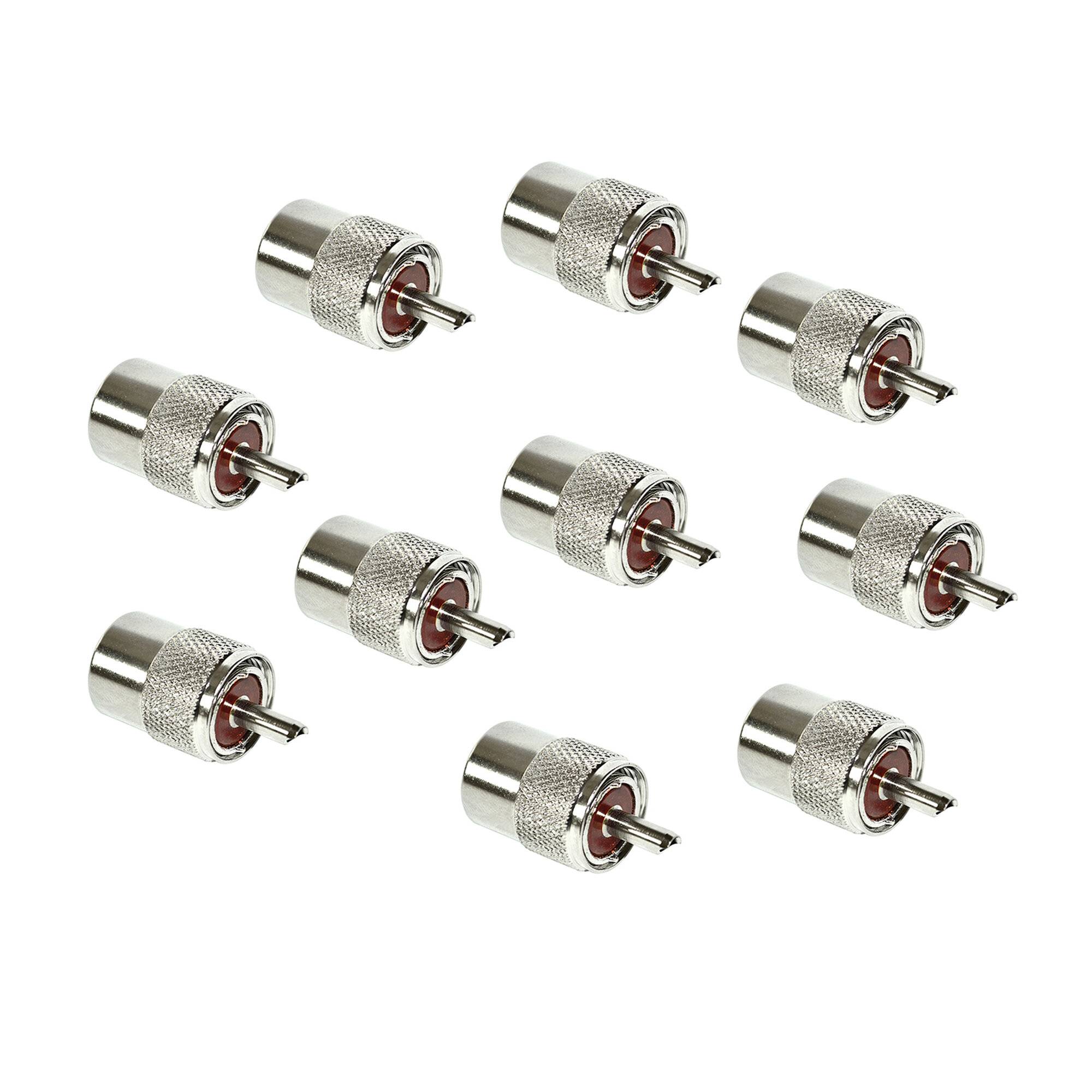 Set 10bc PL259 Stecker für RG58 Kabel-0
