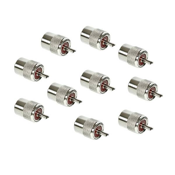 Set 10bc PL259 Stecker für RG58 Kabel