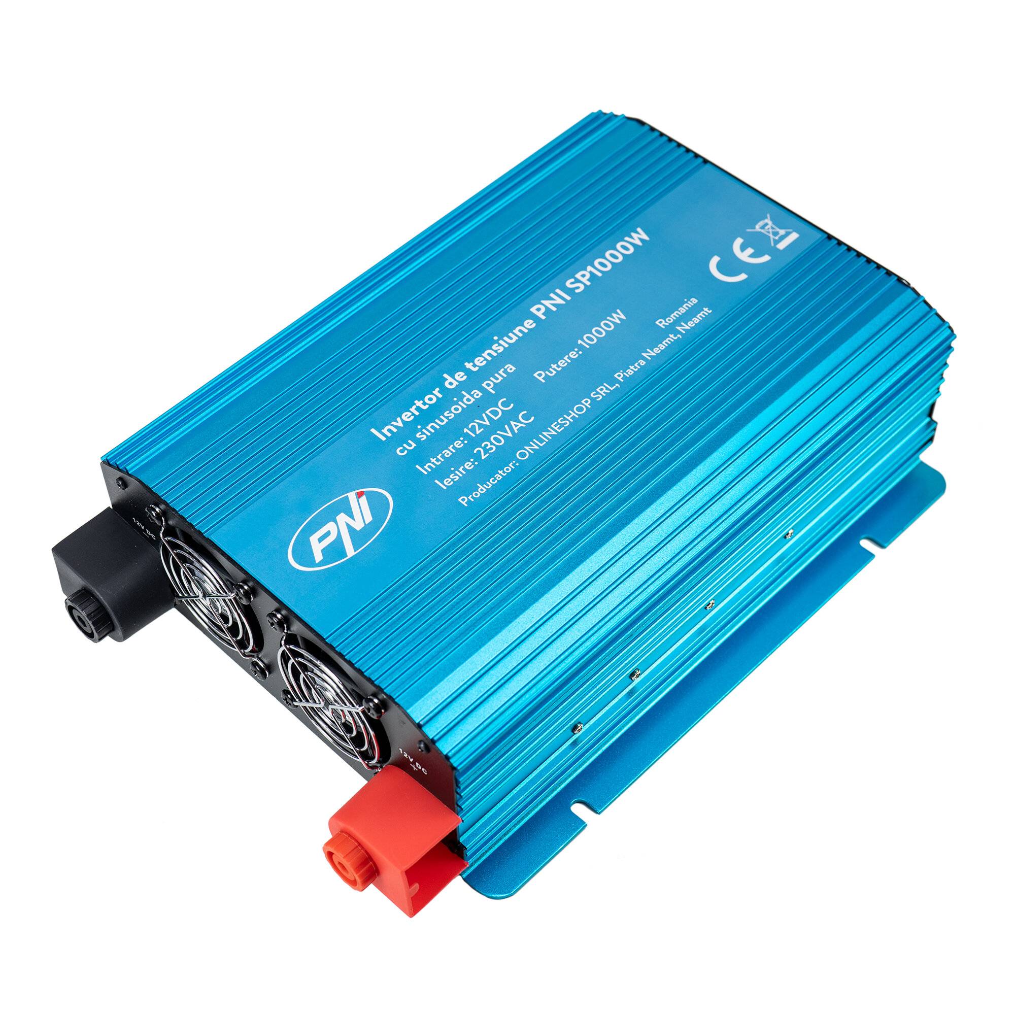 Symbolbild für PNI-SP1000W Spannungswandler, 12V auf 230V, 1000W Dauerleistung, reine Sinuswelle