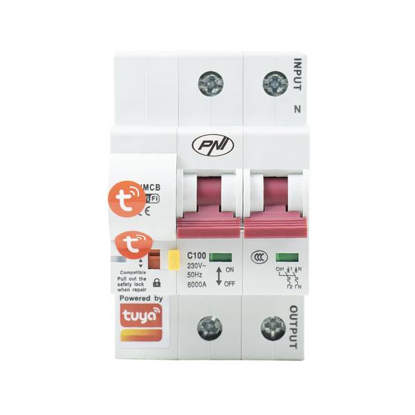 Intelligente automatische Sicherung PNI SafeHome PT802P WiFi, 2P, 100 A, Internetsteuerung,
