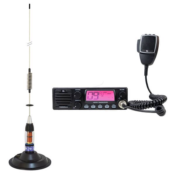 CB TTi TCB-900 EVO Radiosender-Kit + PNI ML70 CB-Antenne, Länge 70 cm