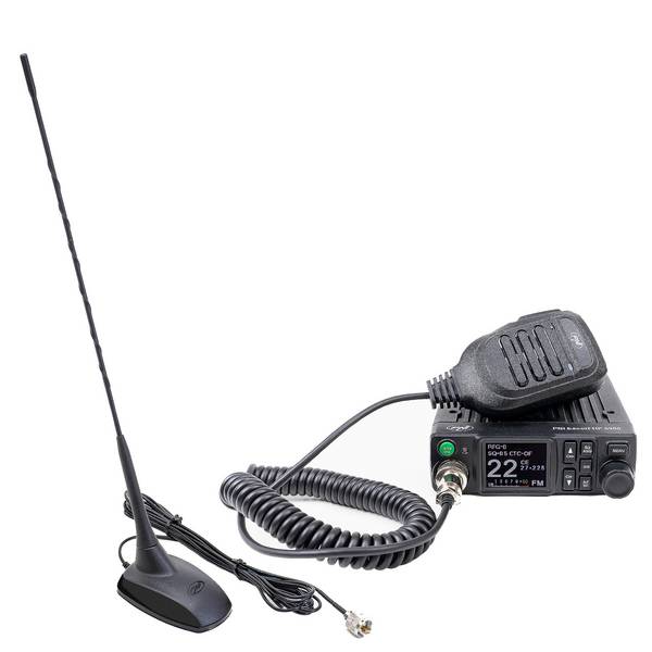 CB PNI Escort HP 8900 ASQ Radio Station Package, 12-24 V + CB PNI Extra 48 Antenne mit