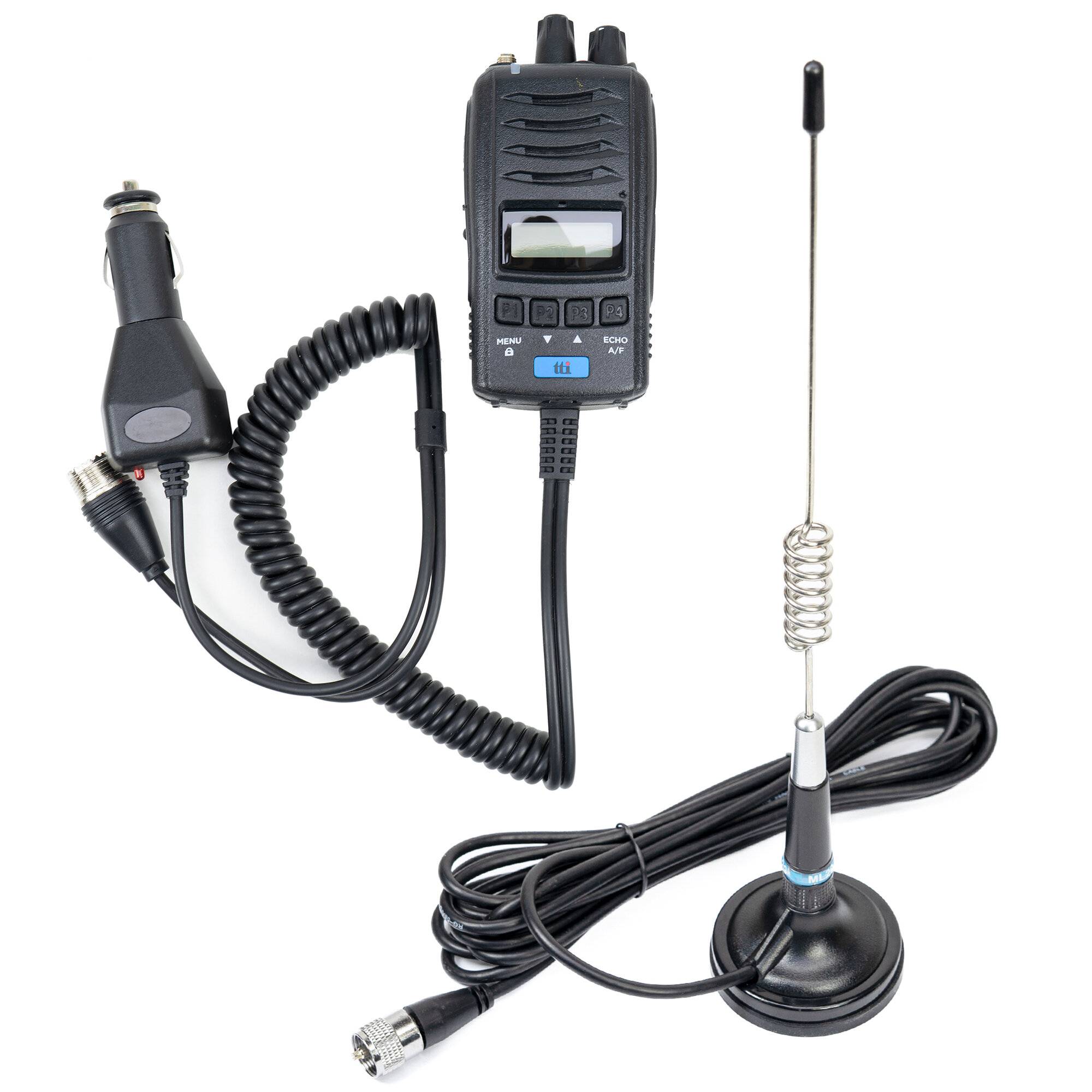 CB TTi TCB-H100 Radiosender-Kit + PNI ML29 CB-Antenne, Länge 34 cm-0