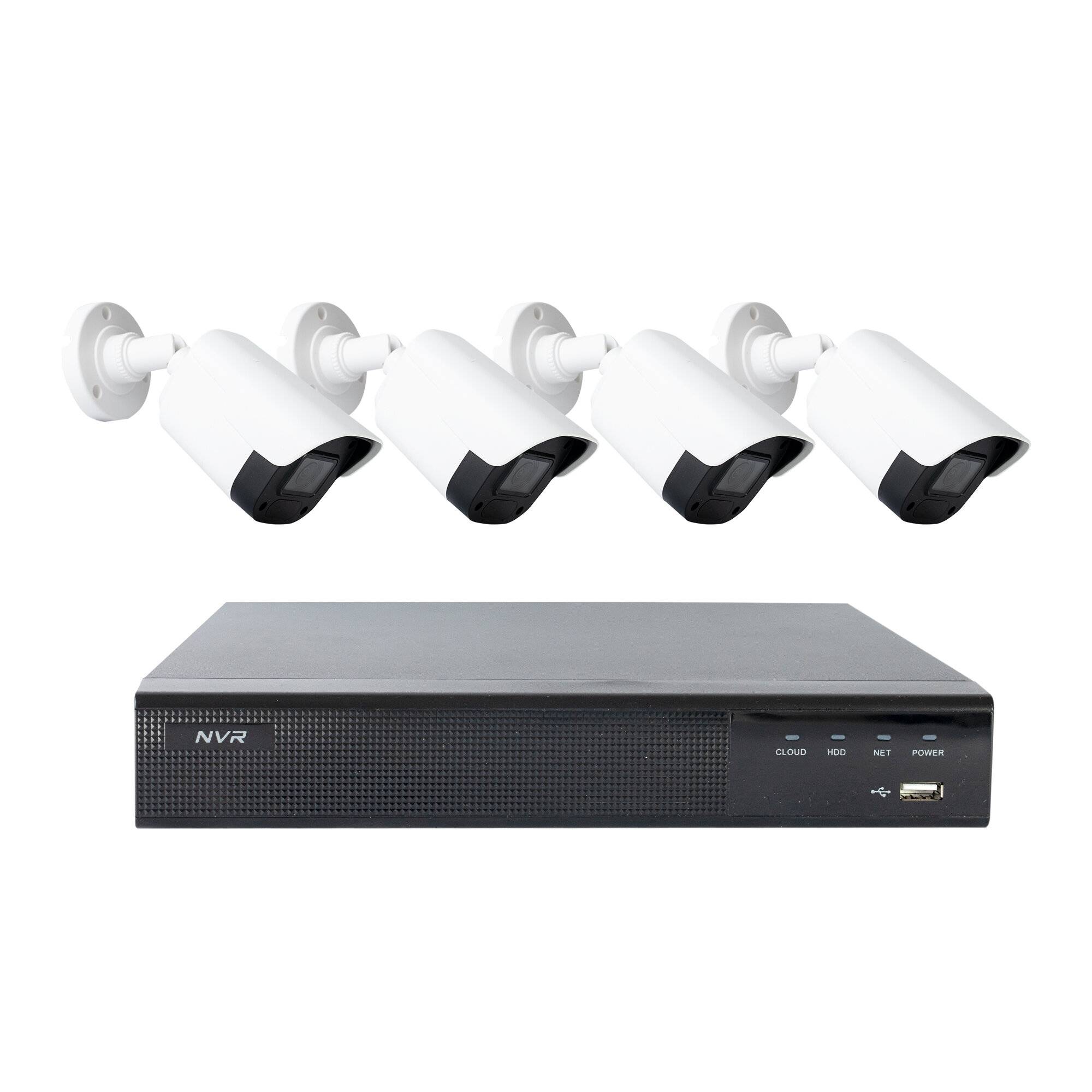 PNI House IPMAX POE22S Videoüberwachungsset, NVR und 4 Bullet-Kameras mit 4 MP-0