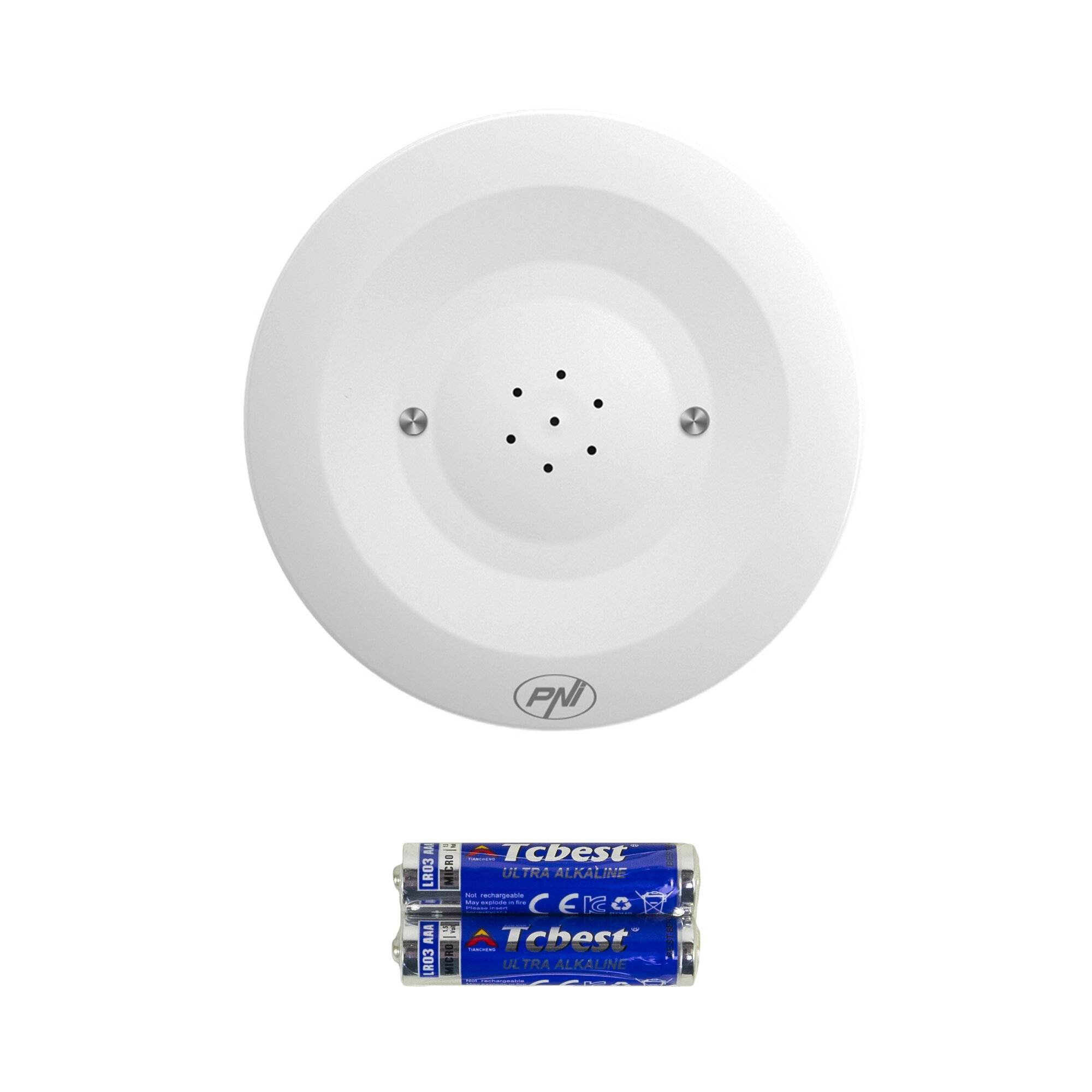 PNI SafeHouse HS527 PRO Wassermelder mit WLAN, 80-dB-Alarm, eingebautem Lautsprecher, für-2