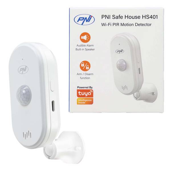 SafeHouse HS401 PIR PIR-Bewegungssensor mit WLAN, kompatibel mit der Tuya-Anwendung,