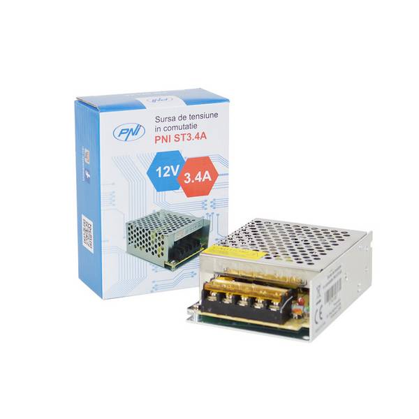 Schaltspannungsquelle PNI ST3.4A 230V auf 12V 3.4A stabilisiert für Überwachungssysteme