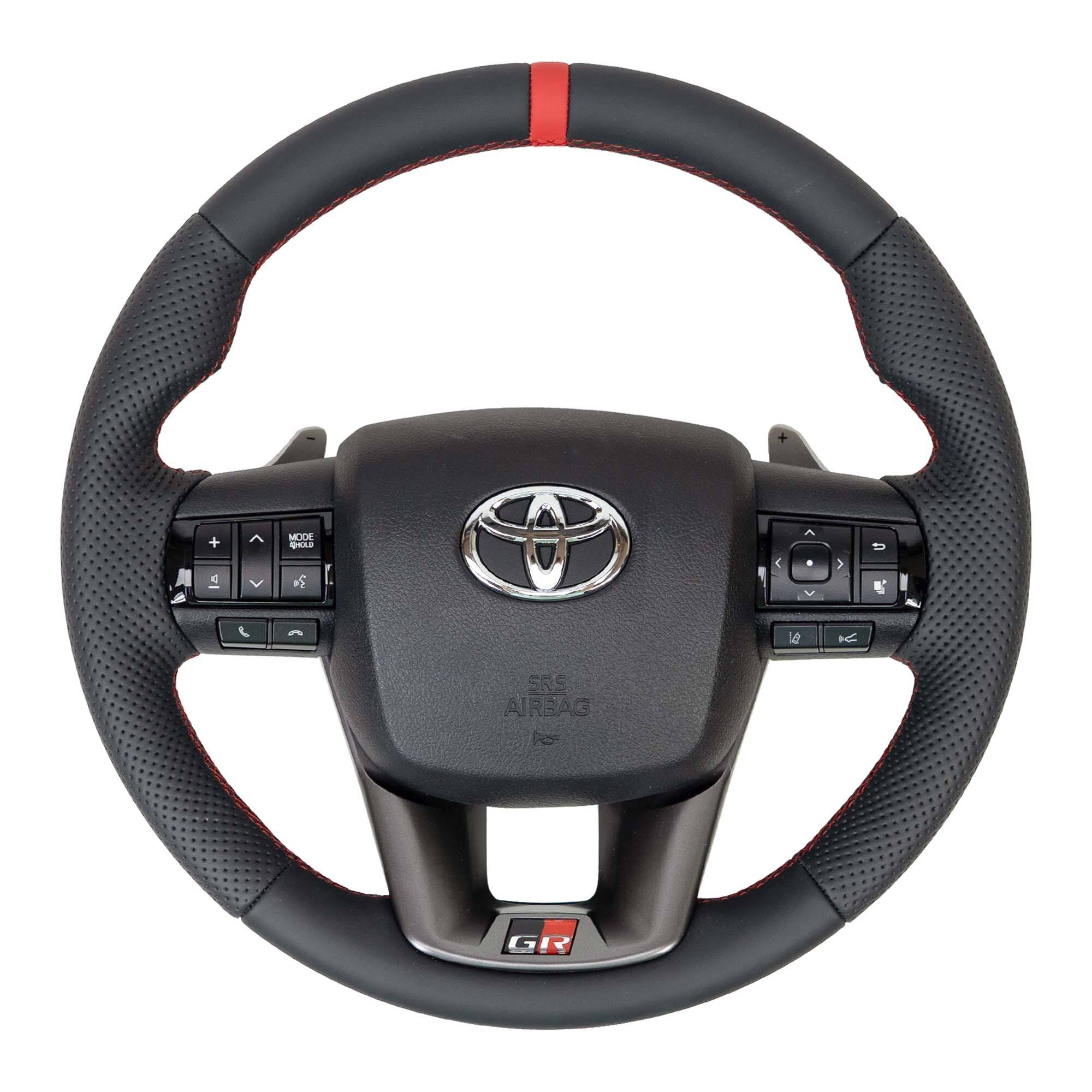 Lederlenkrad mit Heizung, Airbag und Spirale für Toyota Hilux GR-0