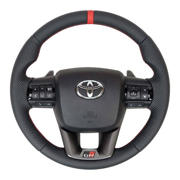 Lederlenkrad mit Heizung, Airbag und Spirale für Toyota Hilux GR