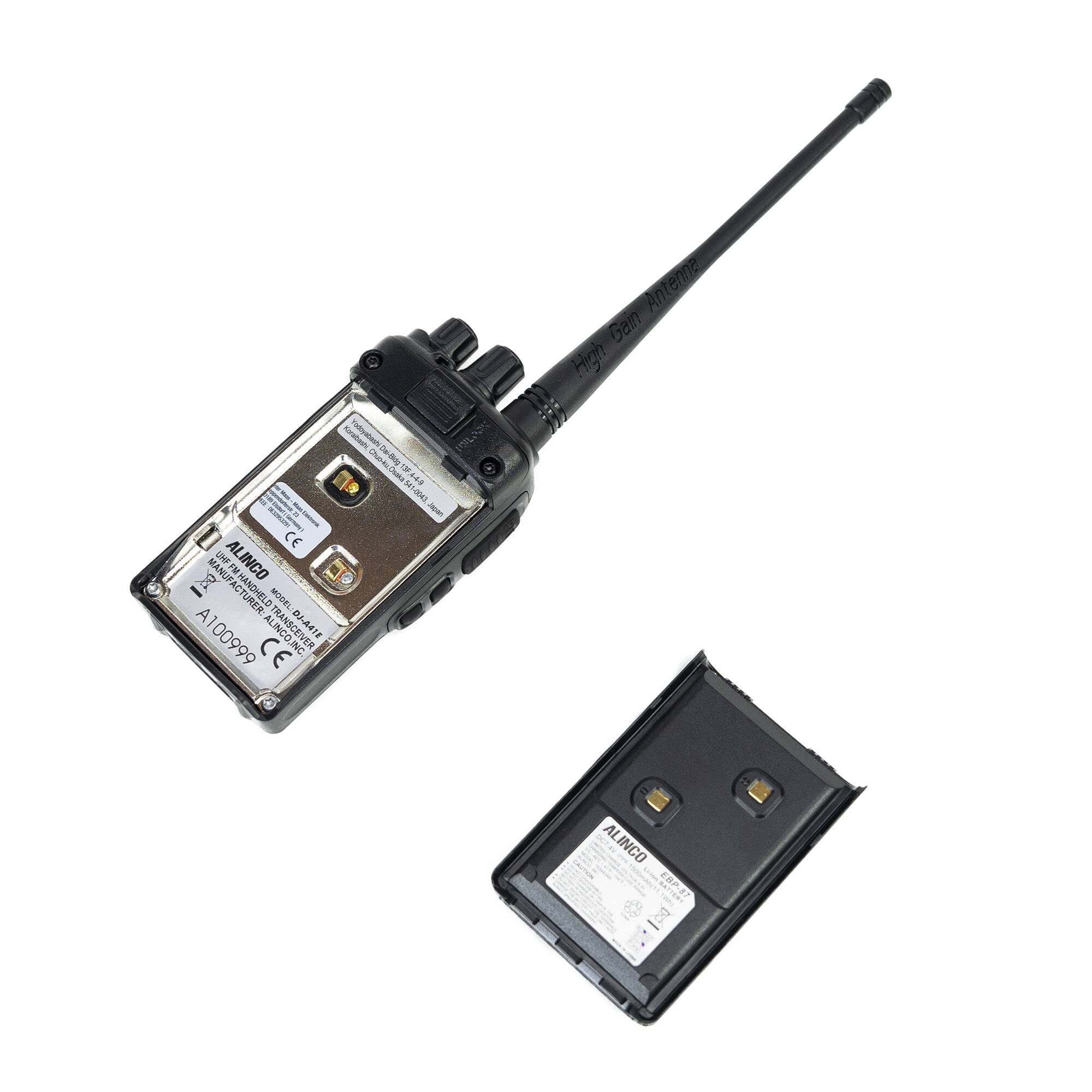 Symbolbild für Tragbarer UHF-Radiosender PNI Alinco DJ-A-41-E, 128CH, 400-470 MHz, 1500 mAh, Scrambler, TOT,