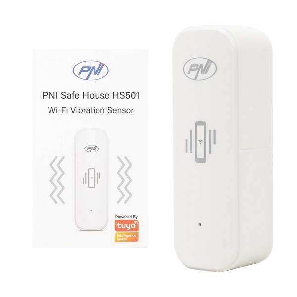 PNI SafeHouse HS501 Vibrationssensor mit WLAN, kompatibel mit Tuya-Anwendungen,