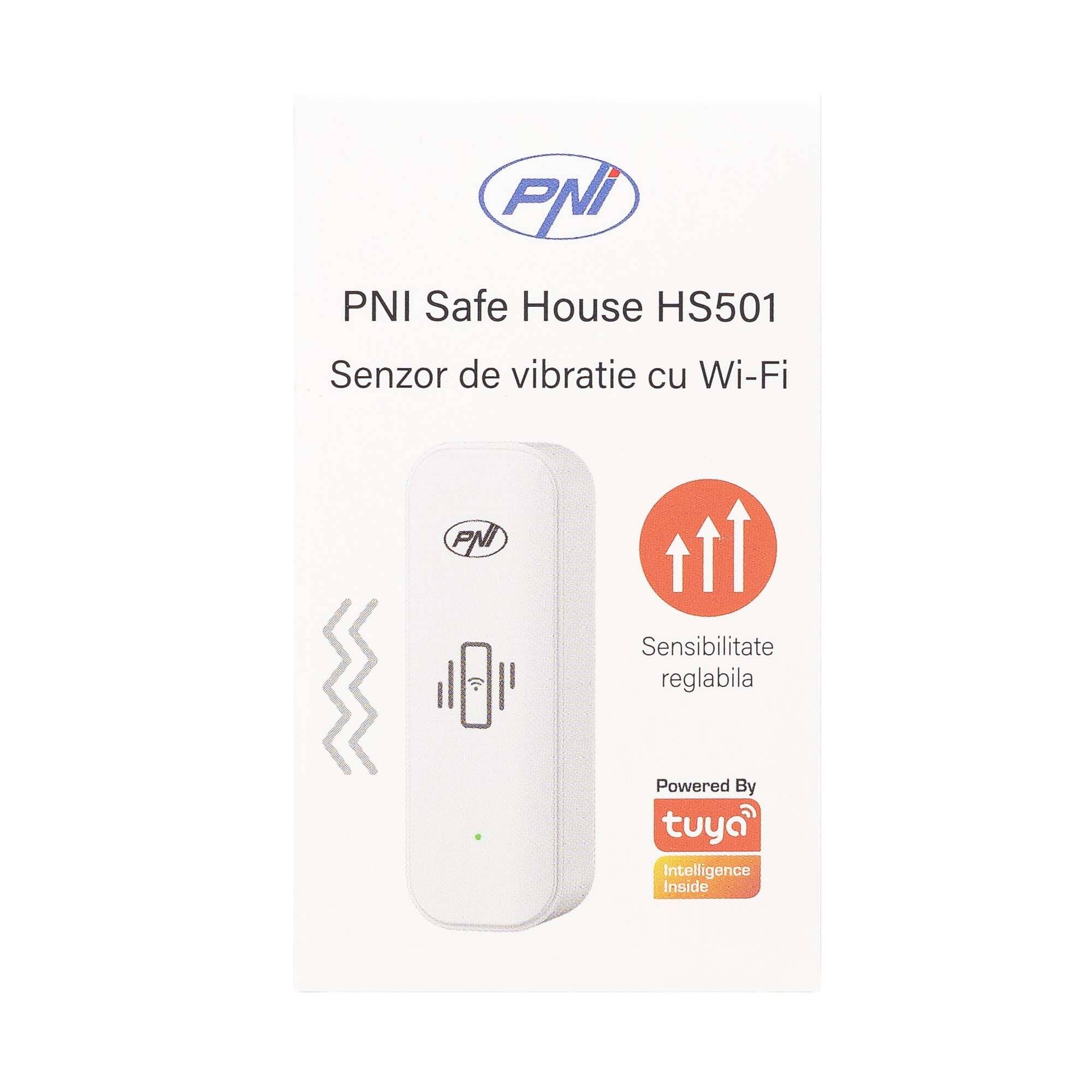 Preisbild für PNI SafeHouse HS501 Vibrationssensor mit WLAN, kompatibel mit Tuya-Anwendungen,