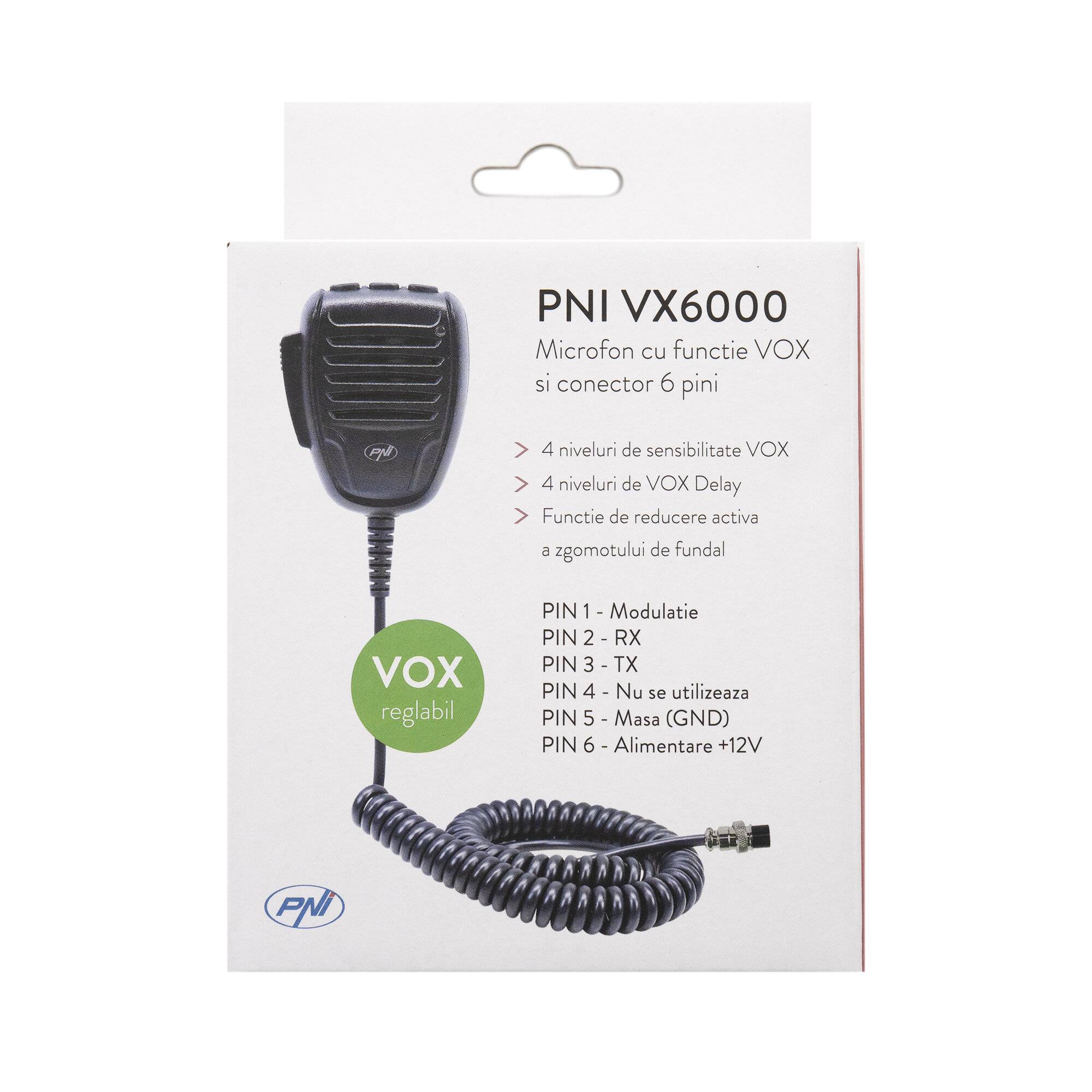 Symbolbild für PNI VX6000 Mikrofon mit VOX-Funktion, mit 6 Pins, für CB-Radiosender