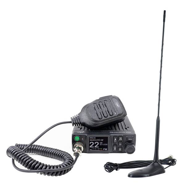 CB PNI Escort HP 8900 ASQ Radio Station Package, 12-24 V + CB PNI Extra 45 Antenne mit