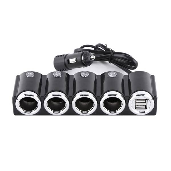 PNI Feuerzeug 04 12V / 24V 4 Lichtleistung Autosplitter, 2xUSB, LED-Anzeige