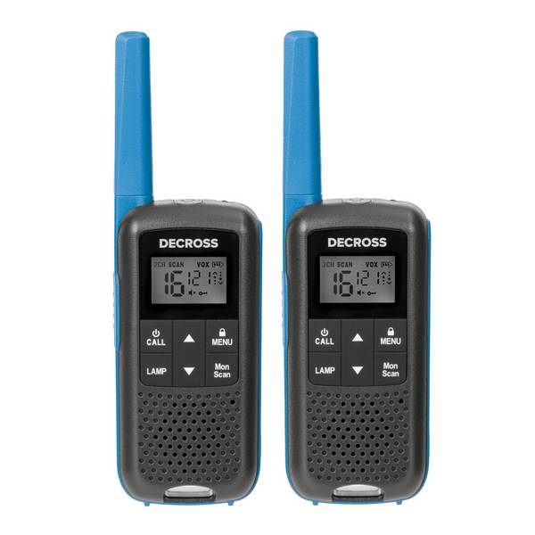 Tragbarer Radiosender PMR PNI Decross DC63 Blau, 446 MHz, 0,5 W, 16 CH, 1000 mAh NiMH, IPx4,