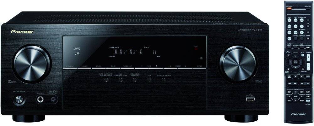 PIONEER PIONEER HiFi-Receiver 4Eing/analog 5HDMI VSX-531-B 2Ausg/analog 7Eing/digi FB sw-0