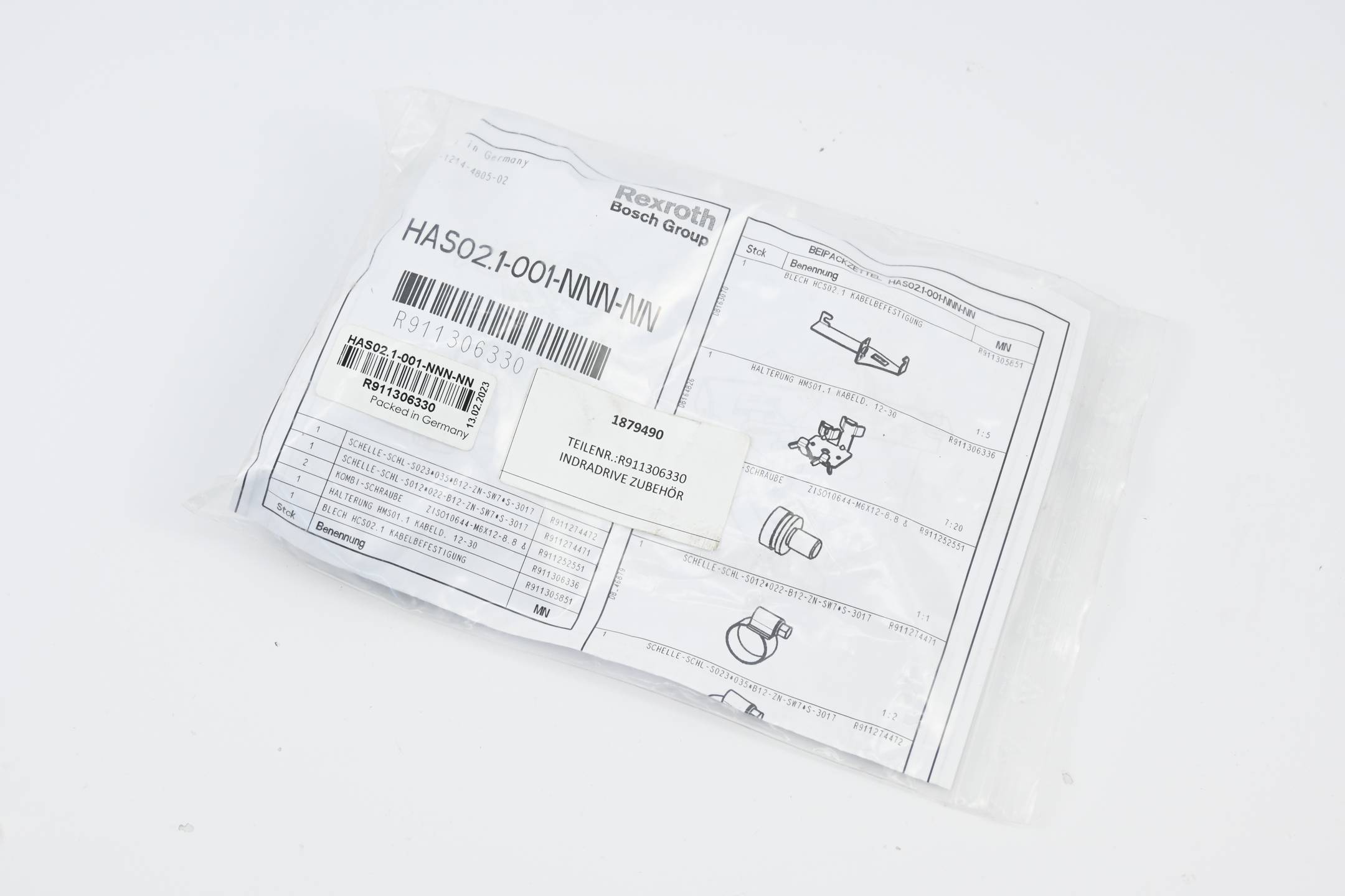 Rexroth Schirmanschlussblech HAS02.1-001-NNN-NN ( R911306330 )-0
