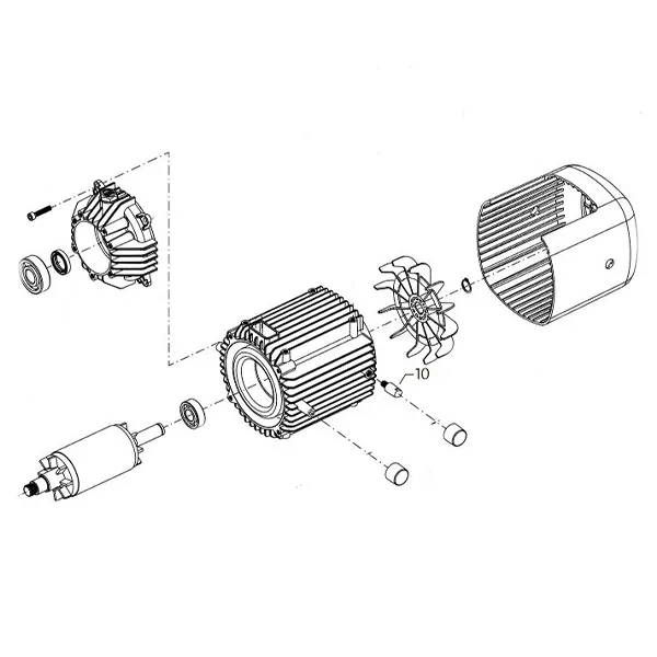 Kränzle Motor 230V / 50 Hz komplett, ohne Elektrik-0