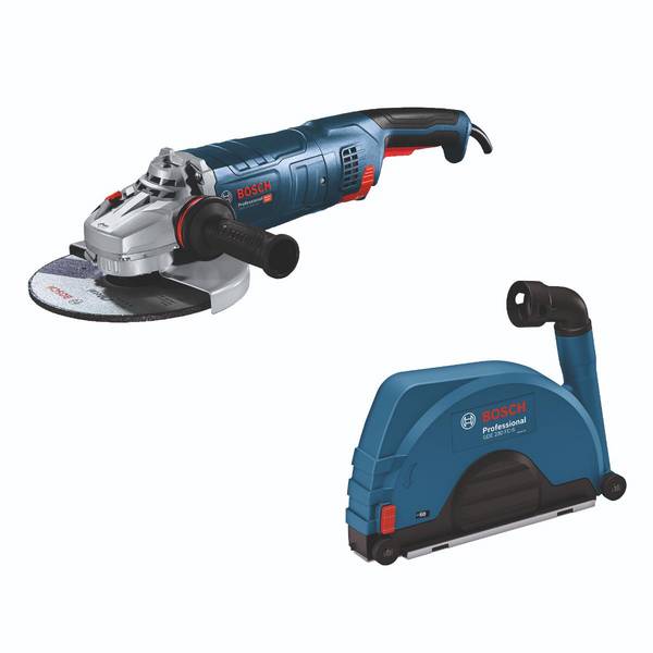 BOSCH GWS 24-230 JZ Winkelschleifer 230 mm 2400W + GDE 230 FC-S Absaughaube