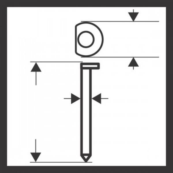 Bosch DA Senkkopf-Stift SK64-34 38G, 1,8mm, 38 mm, verzinkt, 4000er-Pack - 2608200520