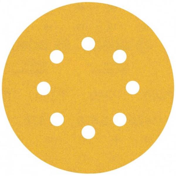 EXPERT C470 Schleifpapier mit 8 Löchern für Exzenterschleifer, 125 mm, G 240, 50