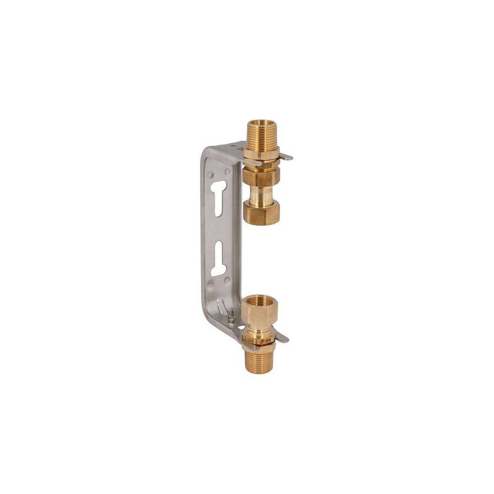 Schlösser Wasserzähler-Einbaubügel mit Steigrohr und Verschraubung, starr, Dauerdurchfluss Q3 4m3/h, 3/4" x 3/4",-0