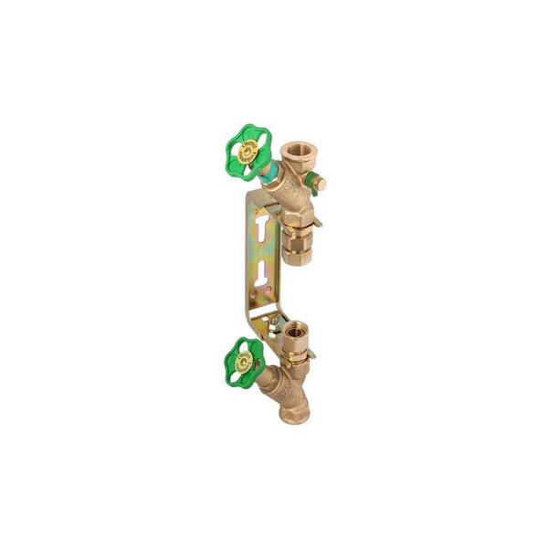 Schlösser Wasserzähler-Einbaugarnitur mit Steigrohr, starr, Q3 4m3/h, 1" x 3/4", Bügel verzinkt, verstellbar