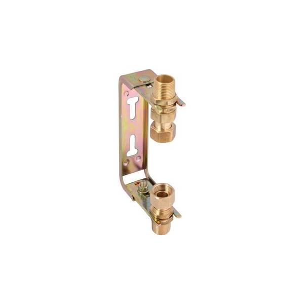Schlösser Wasserzähler-Einbaubügel mit Steigrohr und Verschraubung, verstellbar, Q3 4m3/h, 3/4" x 3/4", verzinkt