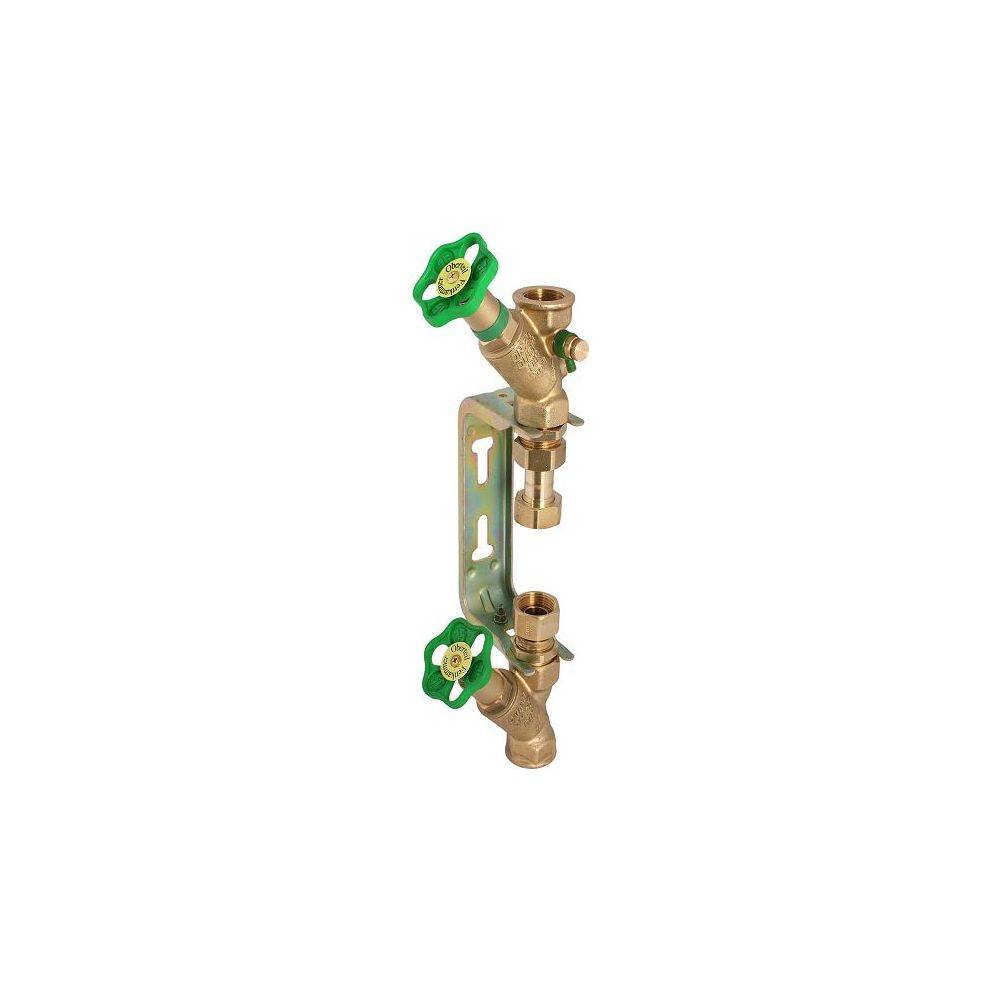 Schlösser Wasserzähler-Einbaugarnitur mit Steigrohr, starr, Dauerdurchfluss Q3 4m3/h, 1" x 1", Bügel verzinkt, starr-0