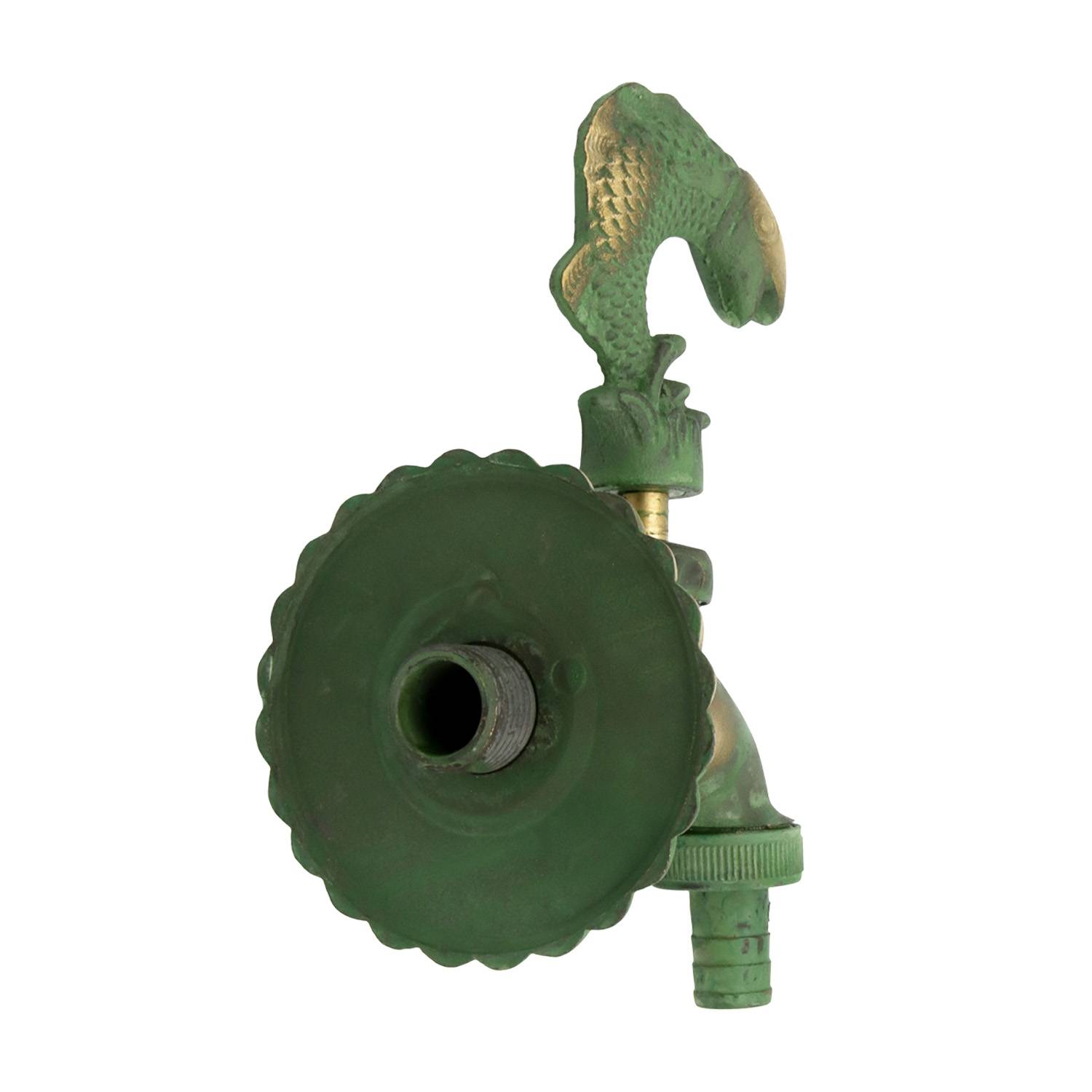 Auslaufhahn Nostalgie 1/2" AG Messing Fisch mit Schlauchtülle-4
