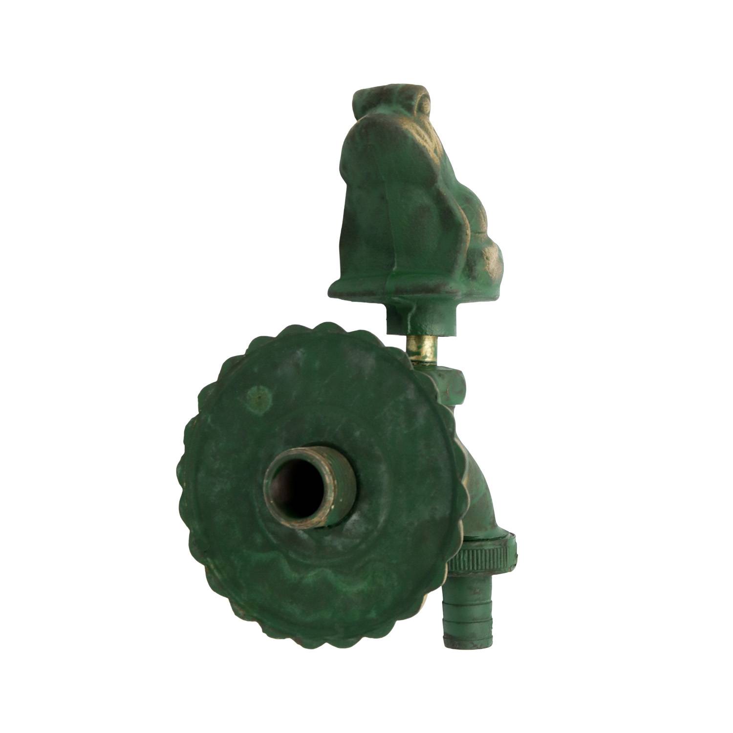 Auslaufhahn Nostalgie 1/2" AG Messing Frosch mit Schlauchtülle-4