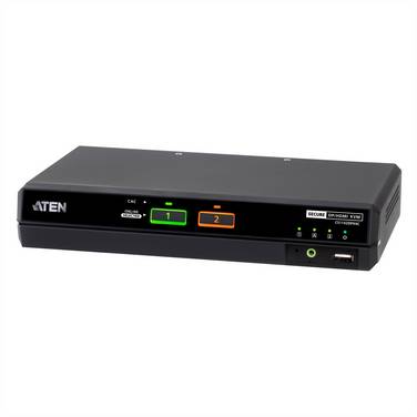 ATEN CS1142DPH4C 2-Port USB 5K DP/HDMI, Dual Bildschirm Universal Secure KVM Switch mit Cardreader