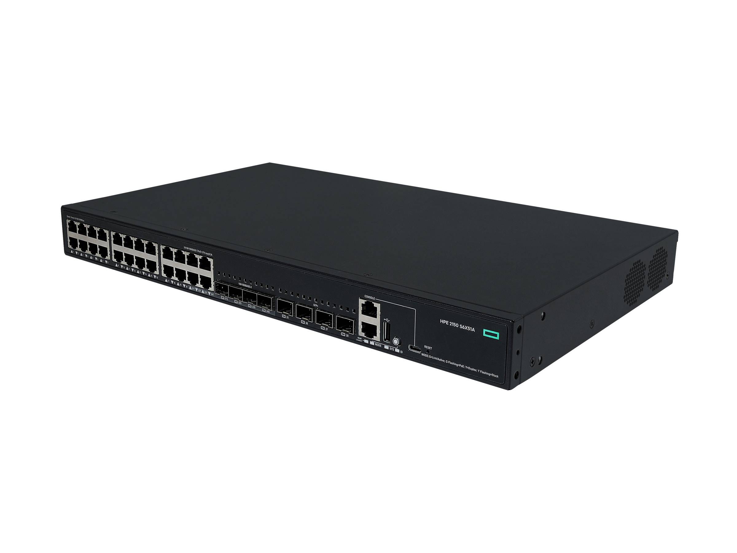 HPE Networking Comware 5150L 24p 10M/100M/1G PoE+ 4p SFP 1G Combo 4p SFP+ 1G/10G 405W - Switch - L3 Lite - managed - 24-0