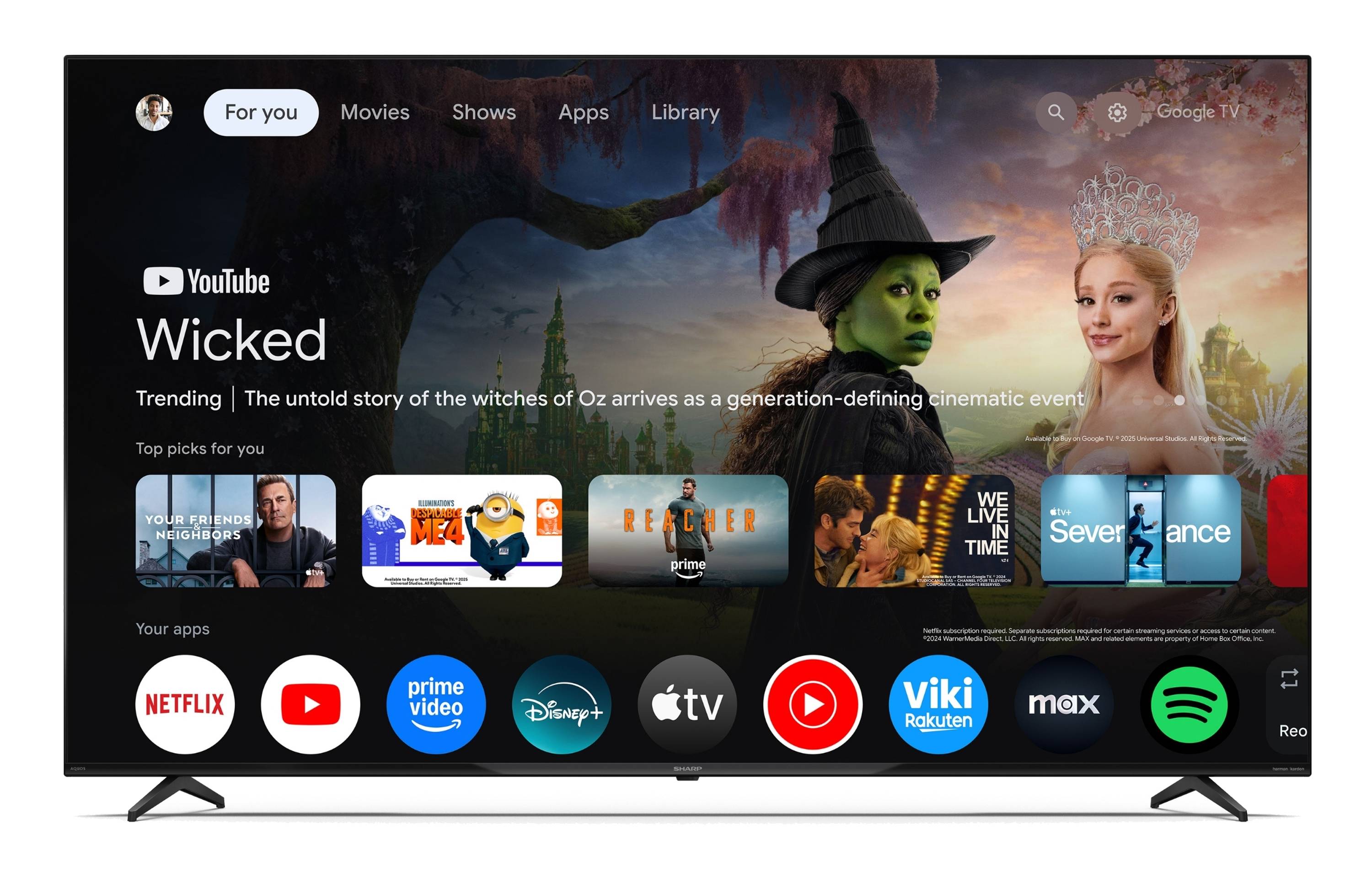 Sharp 70HP5765E QLED Fernseher 70 Zoll Google TV 4K UHD Smart TV HDR Dolby Vision Dolby Atmos (2026)-1