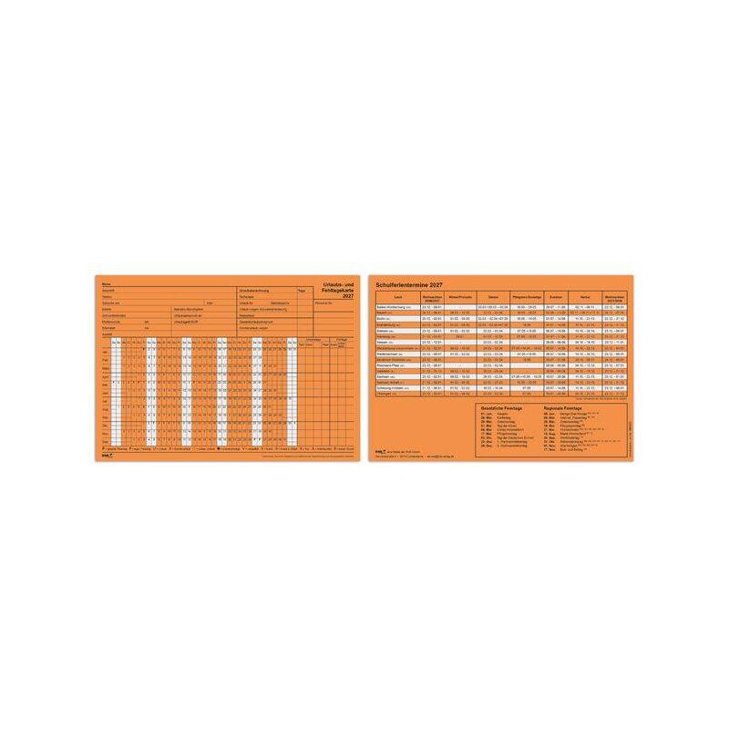 Urlaubskarte 2027 A5 orange-0
