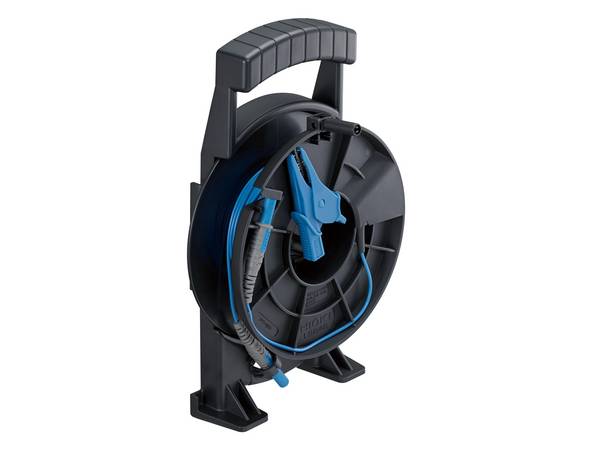 L9845-33 - Messleitung auf Kabelrolle, blau, 25 m