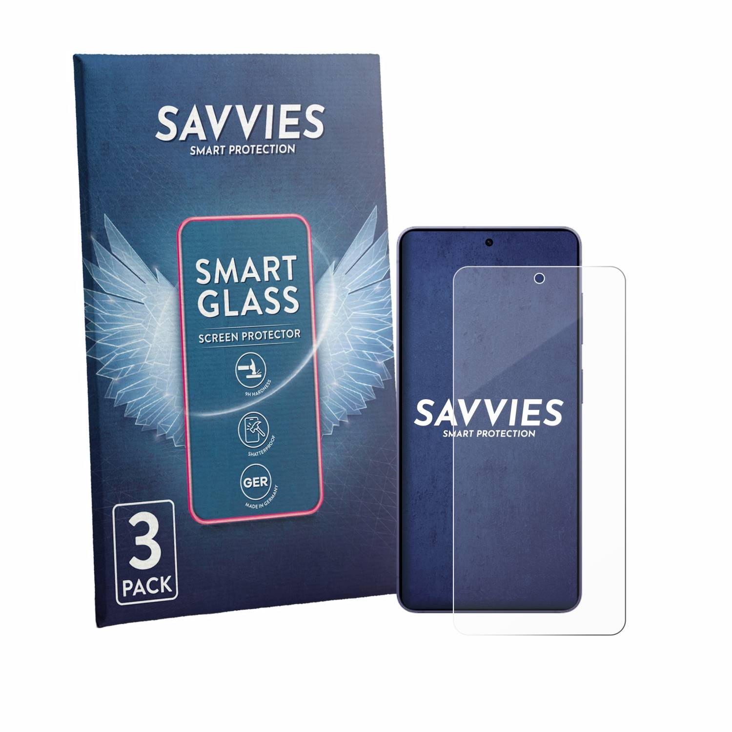 Savvies Smart Glass 3x Flexible Panzer Schutz Glas Folie für Samsung Galaxy S26-4
