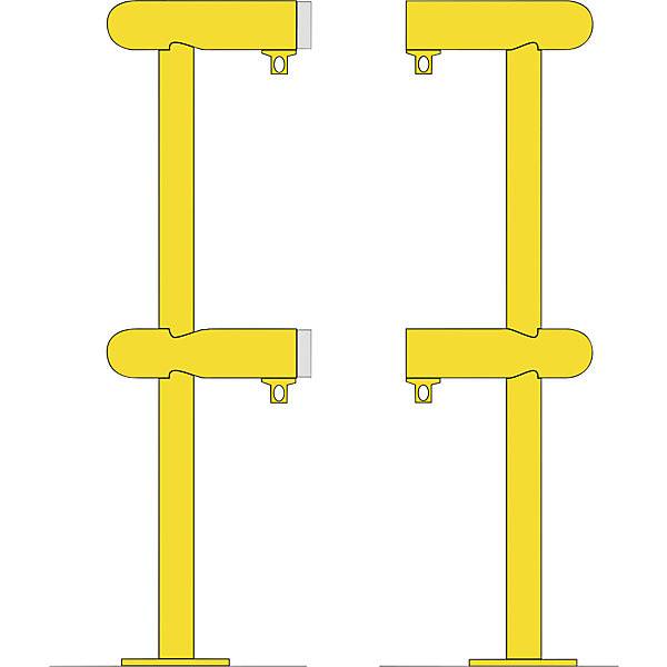 Rohrschutz HxBxT 600 x 350 x 350 mm gelb. Moravia Wiesbaden| Gesellschaft F.Verkehrszeichen | und Signalglaeser-1